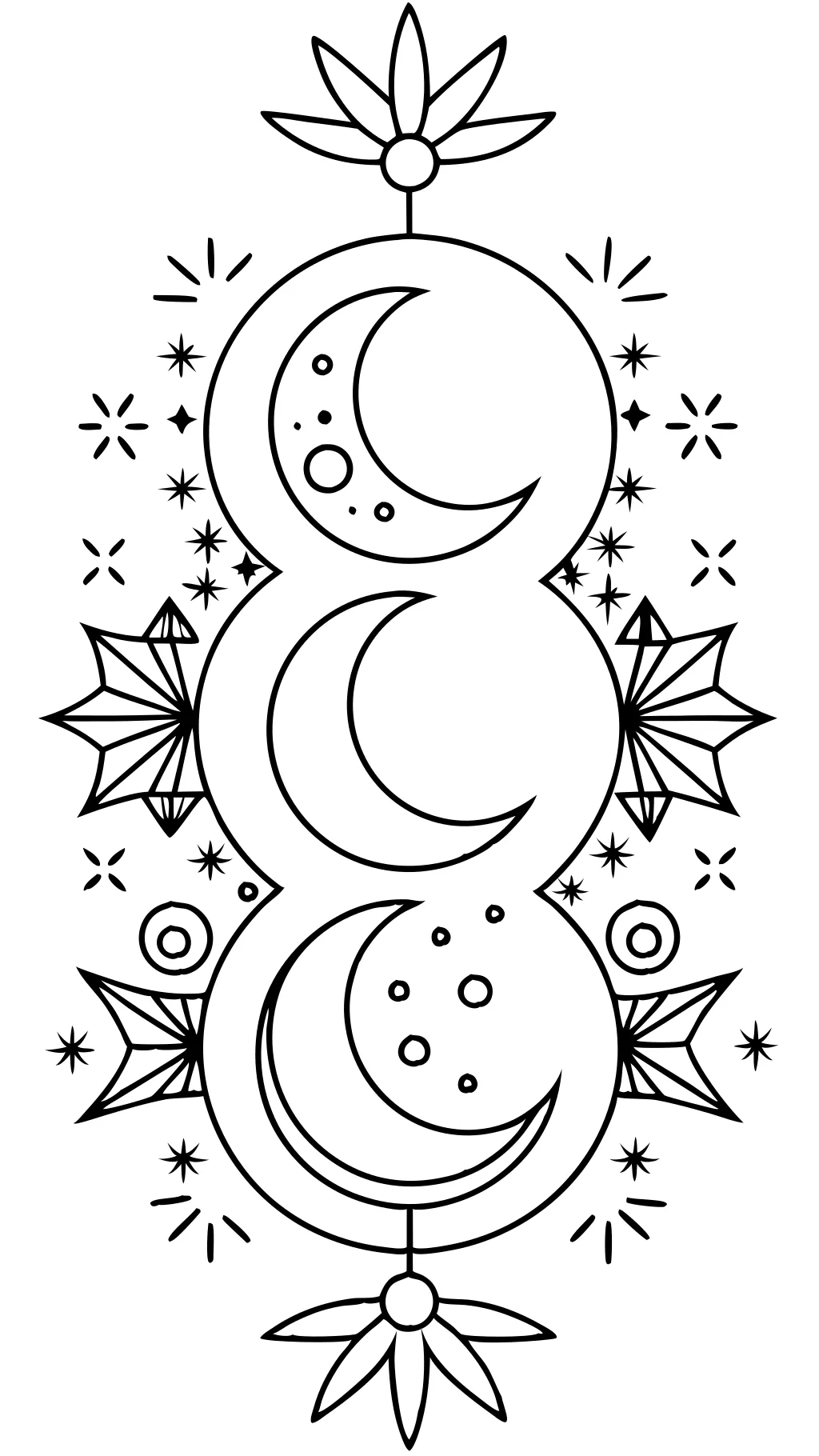 coloring pages moon phases